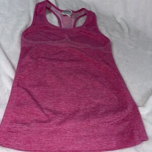 Get A Grip Pink Athletic Tank XL Racerback Ribbed Hem Athleisure Yoga Workout
